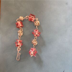 Silver Glass Bead Bracelet